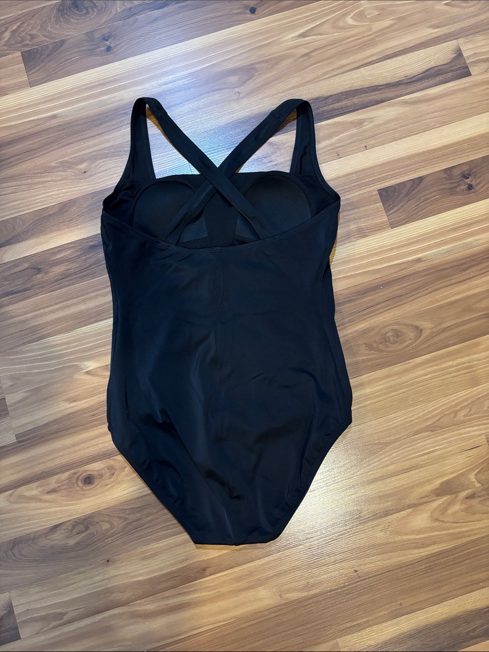 Speedo Black Ruched Front One-Piece Swimsuit for Women - Picture 3 of 3